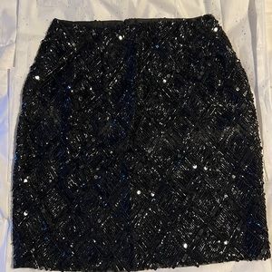 Vintage Oleg Cassini Black Tie sequin skirt
